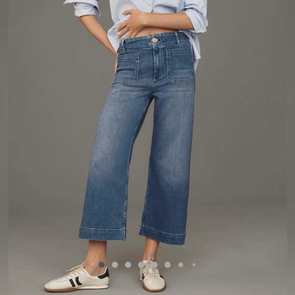 Maeve Blue Wide Leg Jeans